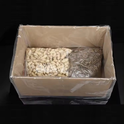 Transparent plastic square bags for storing food